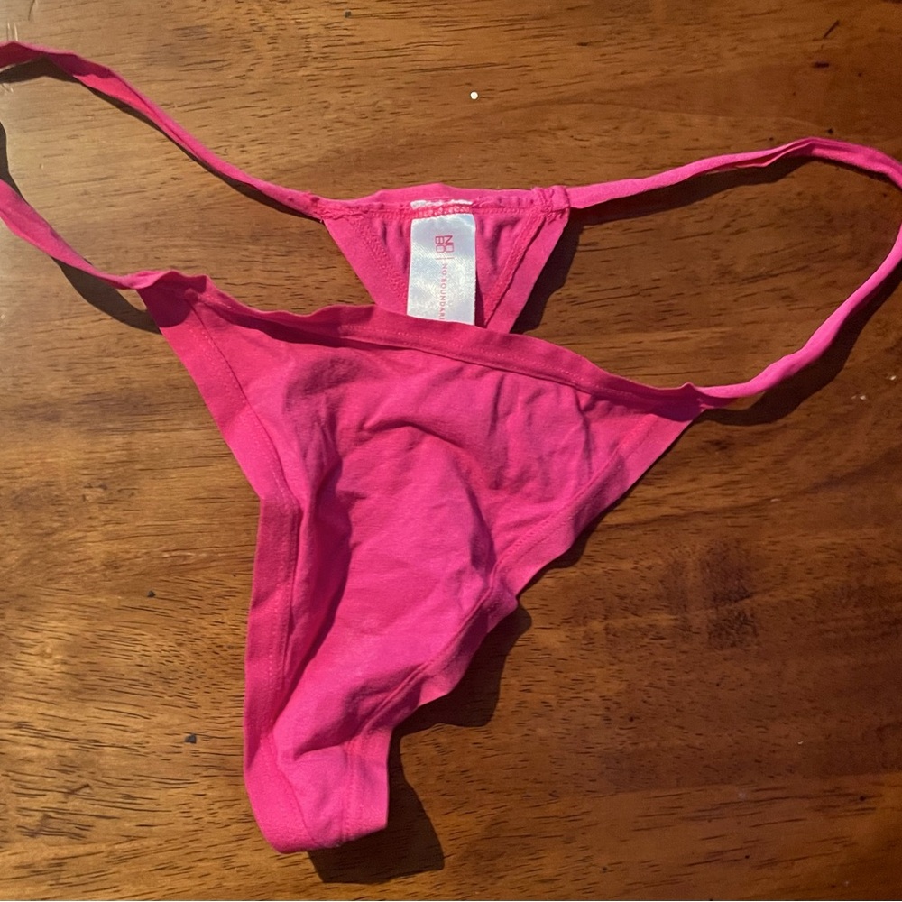 Pink thong size medium